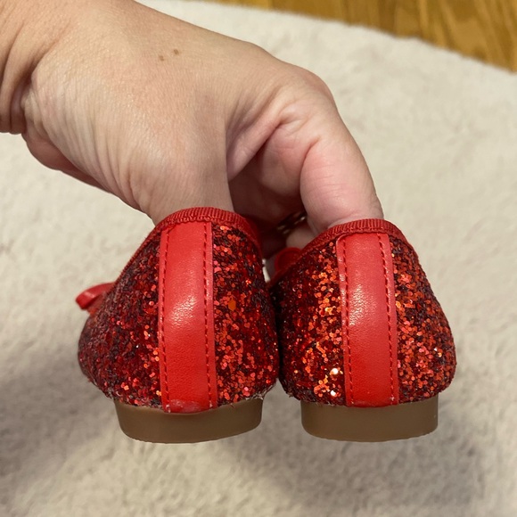 SweetHoney red glitter ballet flats with bow - Picture 8 of 8